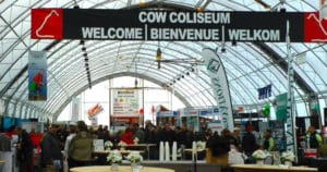 Canadian Dairy Expo welcome banner.