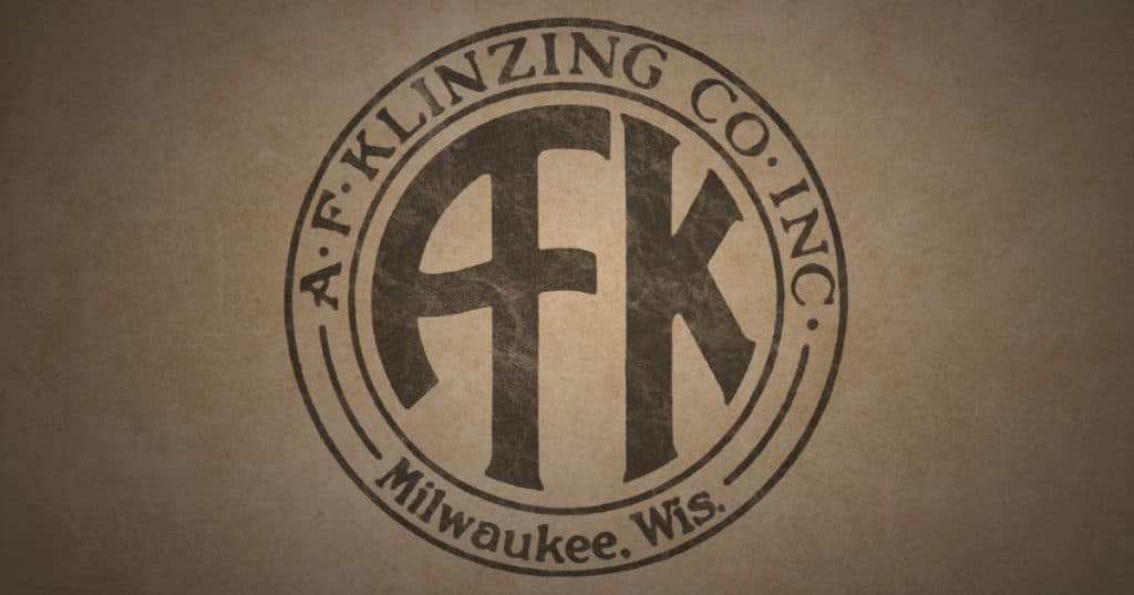 A.F. Klinzing Co. Inc. Milwaukee, Wis. "AFK" logo.