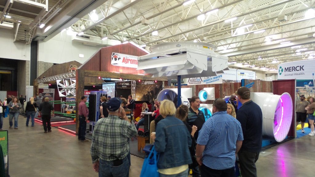 World Dairy Expo 2018: crowd gathering in front of booth.