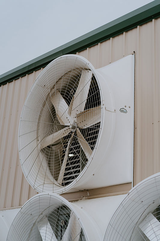 72"Agro Air Dynamics barn exhaust fan in use.