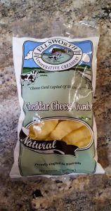 Ellsworth Cheddar Cheese Curds 12oz bag.