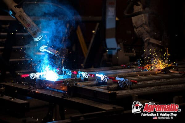 Robotic welding arms in action at the Fond du Lac, WI plant.
