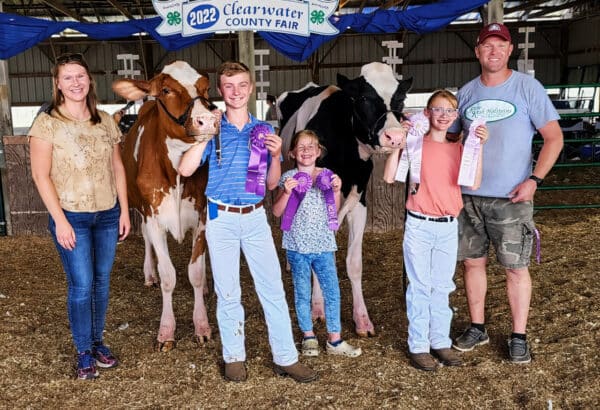Ryan Griffin family at the 2022 Clearwater County Fair.