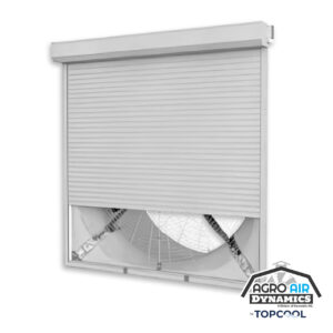 Topcool barn fan roller shutter for sale.