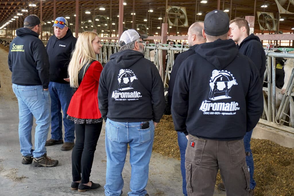 Alice in Dairyland Ashley Hagenow touring Abel Dairy Farms