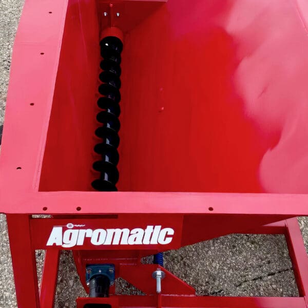 Agromatic lime spreader auger for lime dust.
