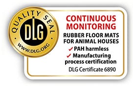 DLG Quality Seal certificate # 6890 - KRAIBURG Rubber