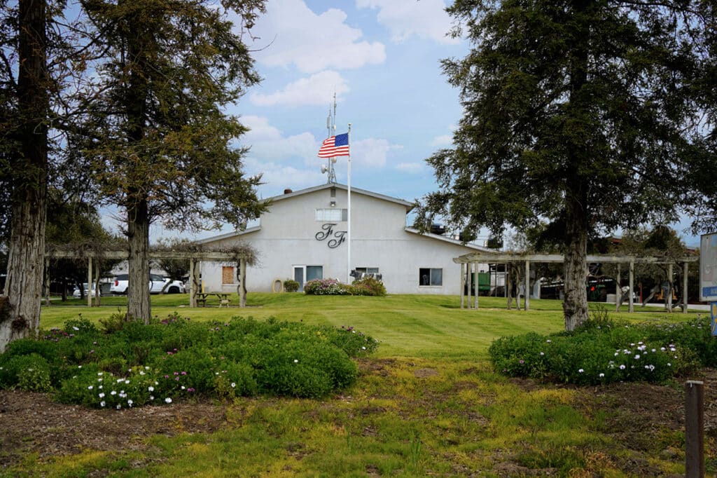 Fiscalini Farmstead dairy farm front building (view from road).