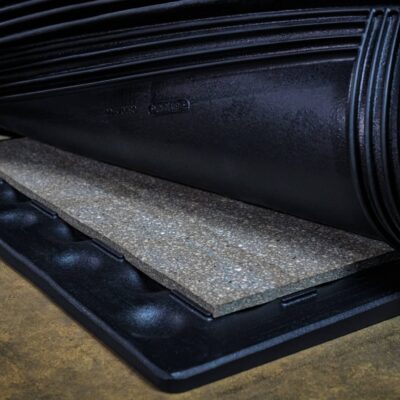 Kew Plus 3-layer stall mat with foam interior showing