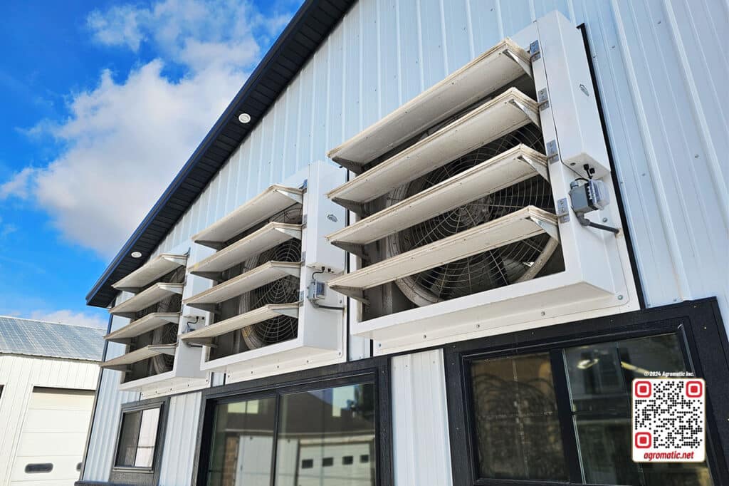 Barn Shutter Fans Efficient Electric Positive Pressure Fans for Dairy Barns