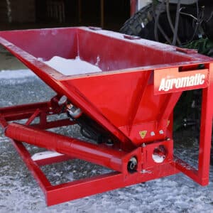 Agromatic's LAG Lime Spreader with lime in bucket.