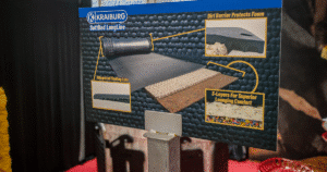 American Dairy XPO tradeshow display sign of Kraiburg SoftBed Longline rubber.