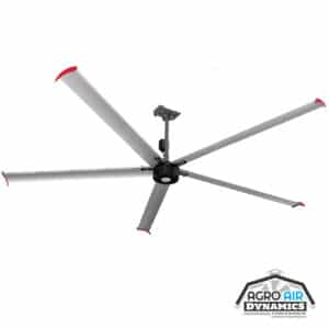 Agro Air Dynamics industrial HVLS fans (ceiling view).